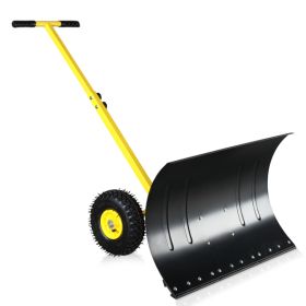 Adjustable Manual Snow Removal Vehicle (Option: Black Yellow)