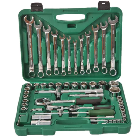 61-Piece Mechanics Tool Set, Socket Tool Set - Including Ratchet Set Metric Drive Socket Wrenches Set, For Auto Repair Machine Repair (Option: 61Piece)
