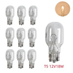 10Pcs Wedge Base Light Bulbs; Car Reverse Lamp; Landscape Bulbs; T5 11W Wedge Base 18W 12V Low Voltage Garden Yard Bulb; Courtyard Lawn Light Bul (Items: T5 12V18W)