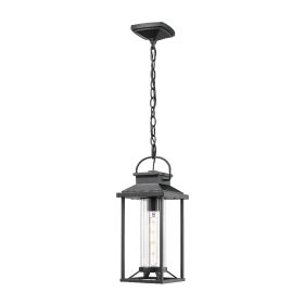 Outdoor Pendant Lights for Porch, Black Exterior Chandelier for Gazebo (Color: as Pic)