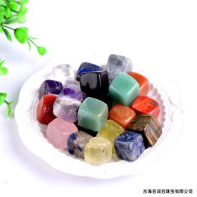 Natural Crystal Cube Rough Polishing Aromatherapy Stone Diffuser Stone White Crystal Rough Decorative Pendulum (Option: Aventurine jade)